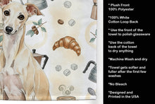 Load image into Gallery viewer, Cream Italian Greyhound Coffee Bar Kitchen Towel