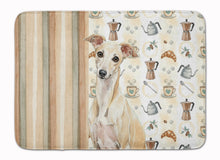 Load image into Gallery viewer, Cream Italian Greyhound Coffee Bar Memory Foam Kitchen Mat