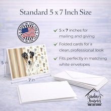 Load image into Gallery viewer, White and Black Jack Russell Terrier Coffee Bar Greeting Cards Pack of 8