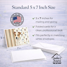 Load image into Gallery viewer, White and Tan Jack Russell Terrier Coffee Bar Greeting Cards Pack of 8