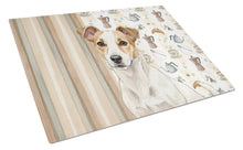 Load image into Gallery viewer, White and Tan Jack Russell Terrier Coffee Bar Glass Cutting Board