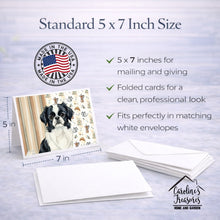 Load image into Gallery viewer, Black and White Japanese Chin Coffee Bar Greeting Cards Pack of 8