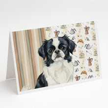 Load image into Gallery viewer, Black and White Japanese Chin Coffee Bar Greeting Cards Pack of 8