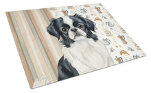 Load image into Gallery viewer, Black and White Japanese Chin Coffee Bar Glass Cutting Board