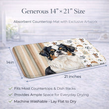 Load image into Gallery viewer, Tricolor Japanese Chin Coffee Bar Dish Drying Mat