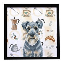 Load image into Gallery viewer, Kerry Blue Terrier Coffee Bar Framed Metal Print