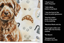 Load image into Gallery viewer, Chocolate Labradoodle Coffee Bar Kitchen Towel