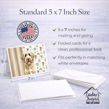 Load image into Gallery viewer, Labradoodle Coffee Bar Greeting Cards Pack of 8