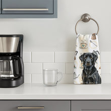 Load image into Gallery viewer, Black Labrador Retriever Coffee Bar Kitchen Towel