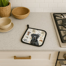Load image into Gallery viewer, Black Labrador Retriever Coffee Bar Pair of Pot Holders