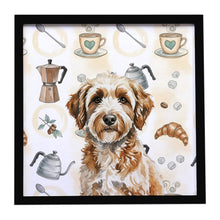 Load image into Gallery viewer, Lagotto Romagnolo Coffee Bar Framed Metal Print