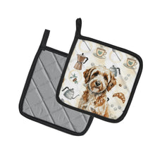 Load image into Gallery viewer, Lagotto Romagnolo Coffee Bar Pair of Pot Holders