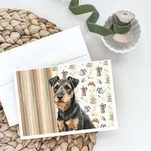 Load image into Gallery viewer, Black and Tan Lakeland Terrier Coffee Bar Greeting Cards Pack of 8