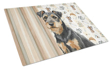 Load image into Gallery viewer, Black and Tan Lakeland Terrier Coffee Bar Glass Cutting Board
