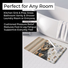 Load image into Gallery viewer, Black and Tan Lakeland Terrier Coffee Bar Memory Foam Kitchen Mat