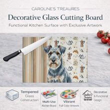 Load image into Gallery viewer, Blue Lakeland Terrier Coffee Bar Glass Cutting Board