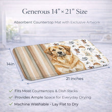 Load image into Gallery viewer, Sandy Leonberger Coffee Bar Dish Drying Mat
