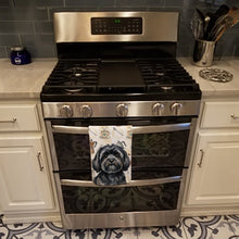 Load image into Gallery viewer, Black Lhasa Apso Coffee Bar Kitchen Towel