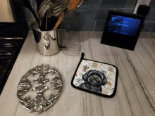 Load image into Gallery viewer, Black Lhasa Apso Coffee Bar Pair of Pot Holders