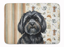 Load image into Gallery viewer, Black Lhasa Apso Coffee Bar Memory Foam Kitchen Mat