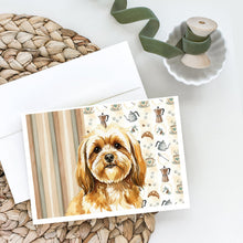 Load image into Gallery viewer, Gold Lhasa Apso Coffee Bar Greeting Cards Pack of 8