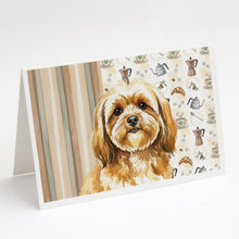 Load image into Gallery viewer, Gold Lhasa Apso Coffee Bar Greeting Cards Pack of 8