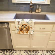 Load image into Gallery viewer, Gold Lhasa Apso Coffee Bar Kitchen Towel