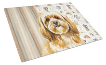 Load image into Gallery viewer, Gold Lhasa Apso Coffee Bar Glass Cutting Board