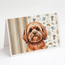 Load image into Gallery viewer, Red Lhasa Apso Coffee Bar Greeting Cards Pack of 8