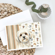 Load image into Gallery viewer, White Lhasa Apso Coffee Bar Greeting Cards Pack of 8