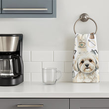 Load image into Gallery viewer, White Lhasa Apso Coffee Bar Kitchen Towel