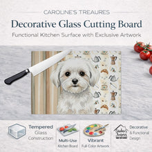 Load image into Gallery viewer, Maltese Coffee Bar Glass Cutting Board