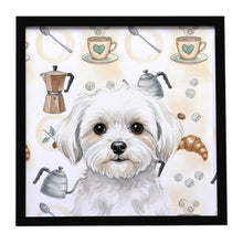 Load image into Gallery viewer, Maltese Coffee Bar Framed Metal Print