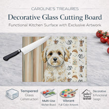 Load image into Gallery viewer, Maltipoo Coffee Bar Glass Cutting Board