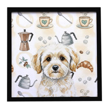 Load image into Gallery viewer, Maltipoo Coffee Bar Framed Metal Print