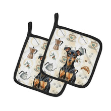 Load image into Gallery viewer, Manchester Terrier Coffee Bar Pair of Pot Holders