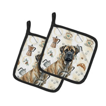 Load image into Gallery viewer, Brindle Mastiff Coffee Bar Pair of Pot Holders