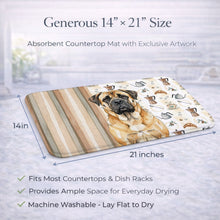 Load image into Gallery viewer, Fawn Mastiff Coffee Bar Dish Drying Mat