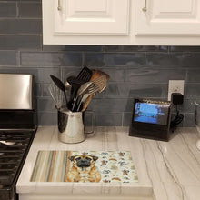 Load image into Gallery viewer, Fawn Mastiff Coffee Bar Glass Cutting Board