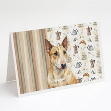 Load image into Gallery viewer, Miniature Bull Terrier Coffee Bar Greeting Cards Pack of 8