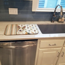 Load image into Gallery viewer, Tricolor Miniature Bull Terrier Coffee Bar Dish Drying Mat