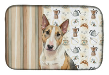 Load image into Gallery viewer, Tricolor Miniature Bull Terrier Coffee Bar Dish Drying Mat