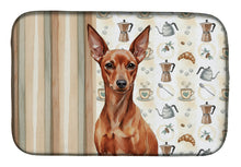 Load image into Gallery viewer, Red Miniature Pinscher Min Pin Coffee Bar Dish Drying Mat