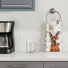 Load image into Gallery viewer, Red Miniature Pinscher Min Pin Coffee Bar Kitchen Towel
