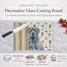 Load image into Gallery viewer, Blue Neapolitan Mastiff Coffee Bar Glass Cutting Board