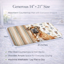 Load image into Gallery viewer, Neapolitan Mastiff Coffee Bar Dish Drying Mat