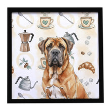 Load image into Gallery viewer, Neapolitan Mastiff Coffee Bar Framed Metal Print