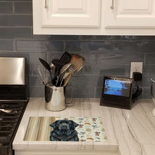 Load image into Gallery viewer, Black Newfoundland Coffee Bar Glass Cutting Board
