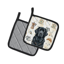 Load image into Gallery viewer, Black Newfoundland Coffee Bar Pair of Pot Holders