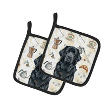 Load image into Gallery viewer, Black Newfoundland Coffee Bar Pair of Pot Holders